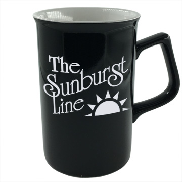 Item 4012b/w 10 ounce black tuxedo mug with white interior