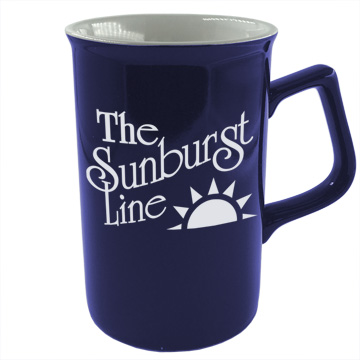 Item 4012cb/w 10 ounce cobalt blue tuxedo mug with white interior