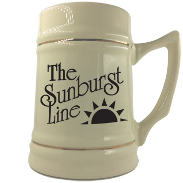 24oz ceramic beer stein with custom imprint