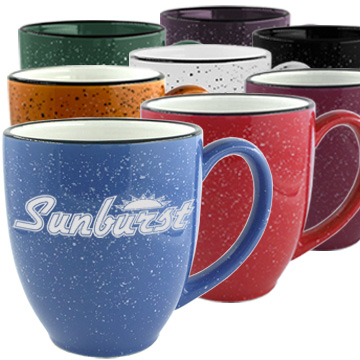 Item sp4612 16 ounce speckled ceramic bistro mug