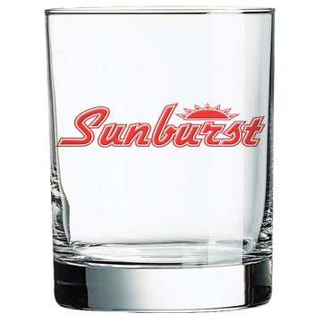 14 ounce rocks glass with custom imprint