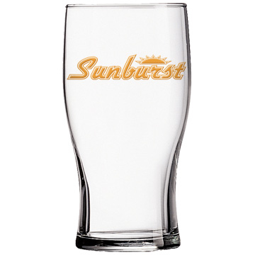 20 ounce pub glass with custom imprint