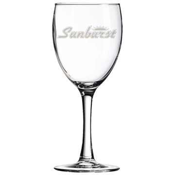 8 ounce wine glass with custom imprint