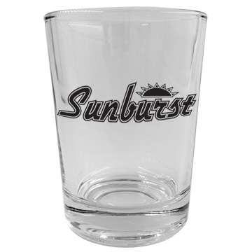 4 ounce clear side water shot glass with custom imprint