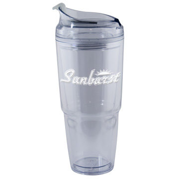 24 ounce dual acrylic double wall tumbler with custom imprint