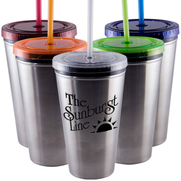 Item 6034 16 ounce stainless steel slurpy tumbler