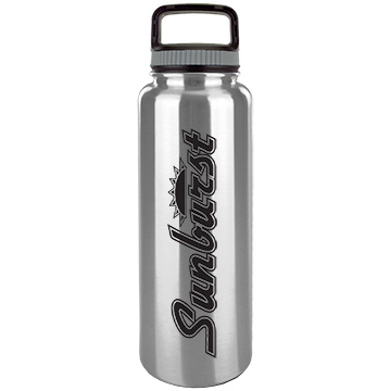 32 ounce stainless steel vacuum growler with custom imprint